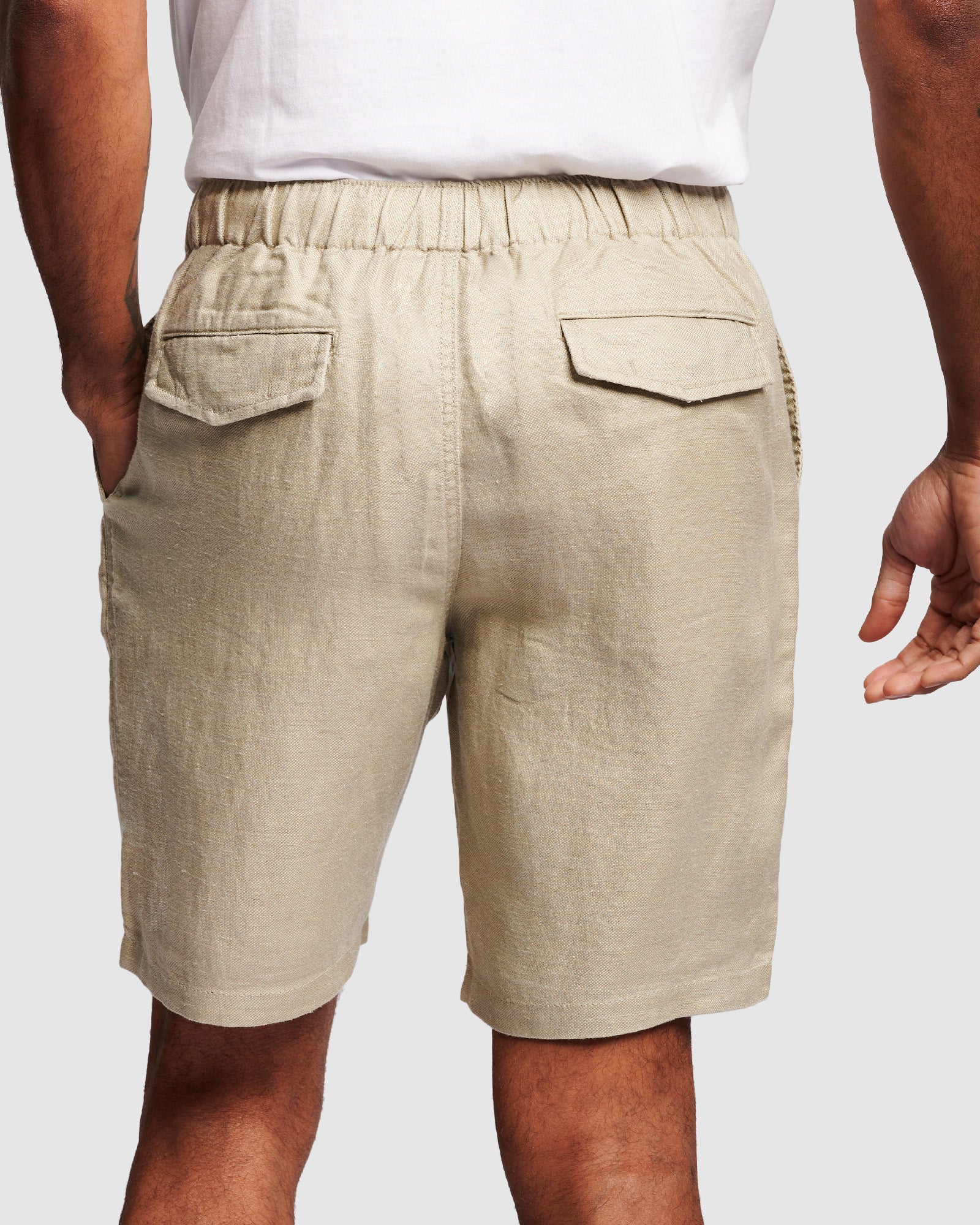 LINEN BLEND SHORTS