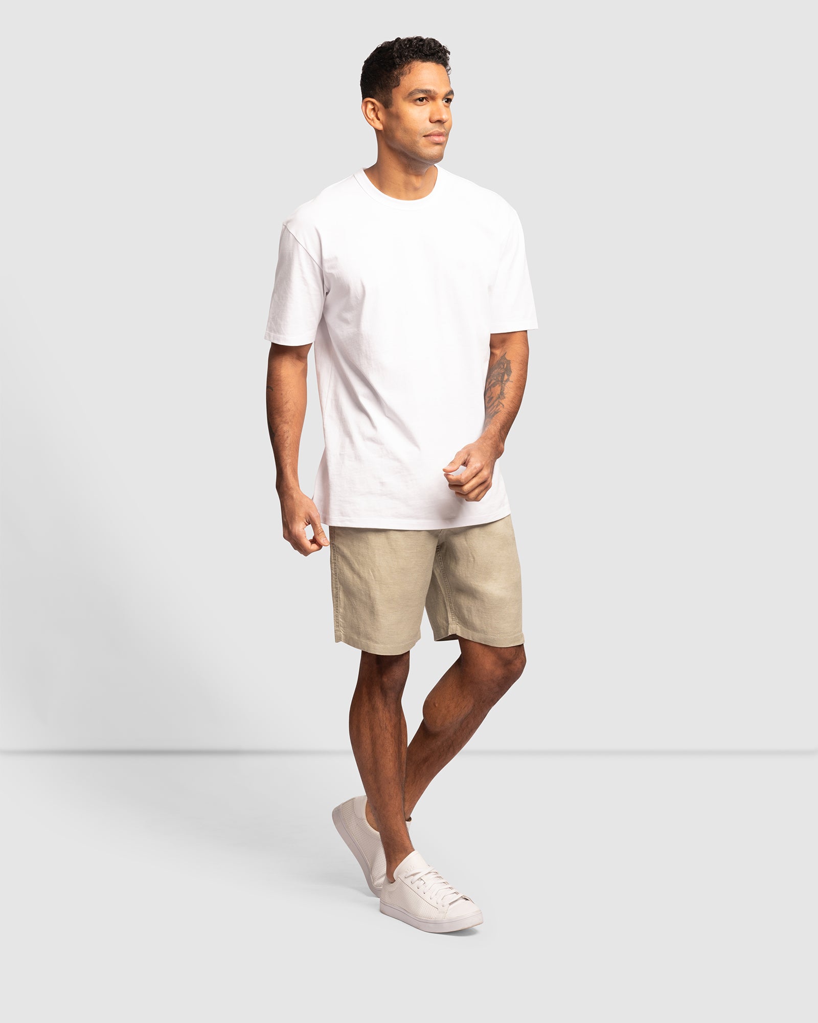 LINEN BLEND SHORTS