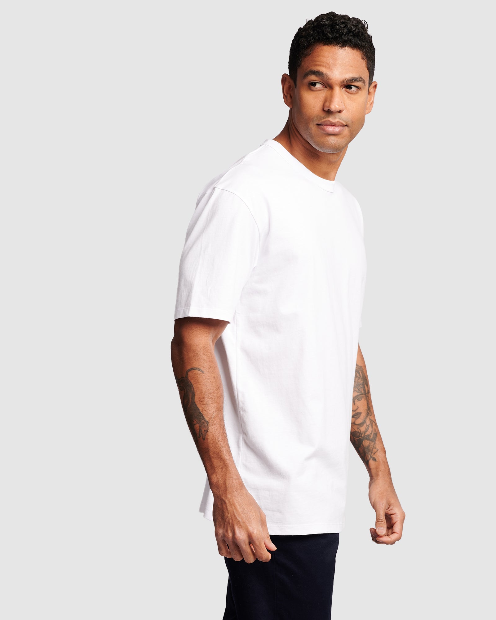 Heavyweight Cotton T-Shirt in an oversized fit, front close up view