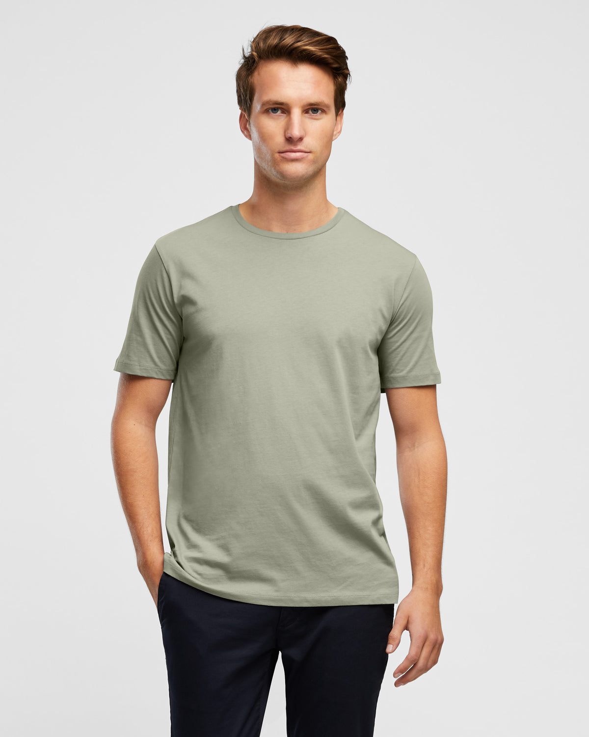 Wayver Originals Men&#39;s Desert Green Cotton T-Shirt