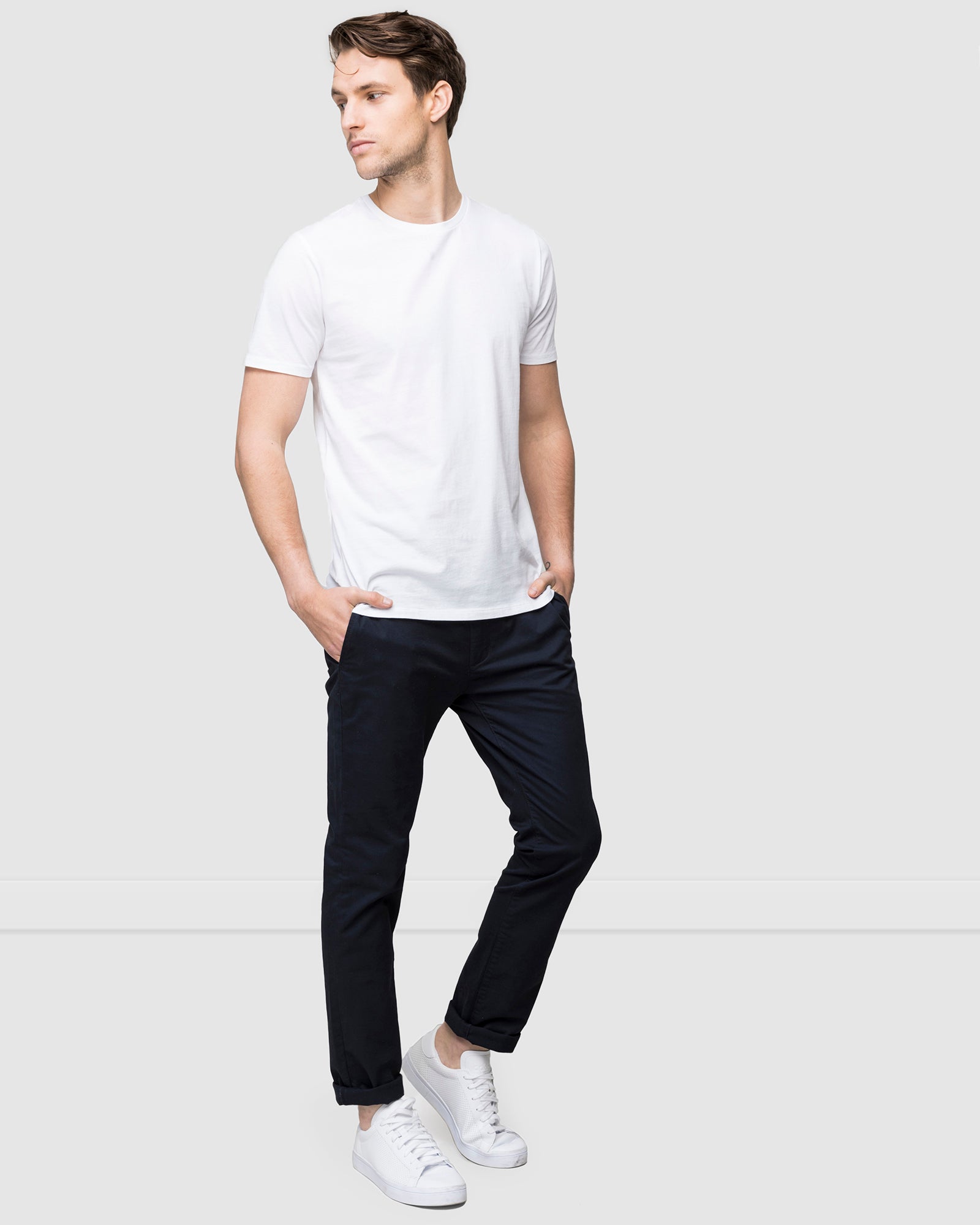 Wayver Slim Stretch Chino Pants in Navy Best Selling Men's Pant on The Iconic