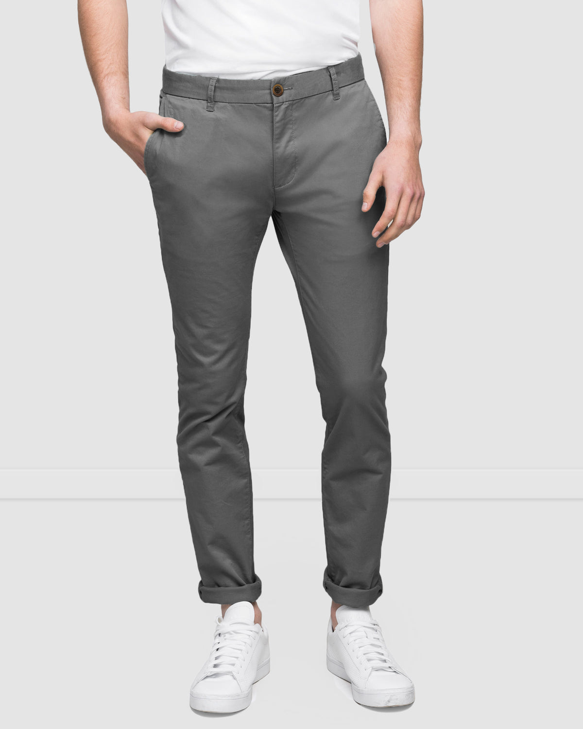 Wayver Men&#39;s Slim Fit Chino Pants in Grey Best Seller on The Iconic