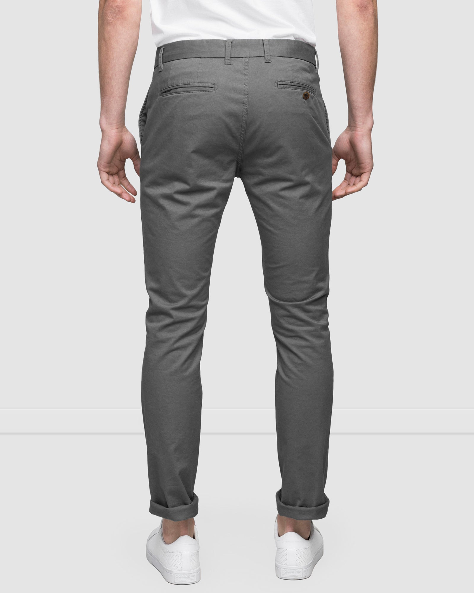 Wayver Men's Slim Fit Chino Pants in Grey Best Seller on The Iconic