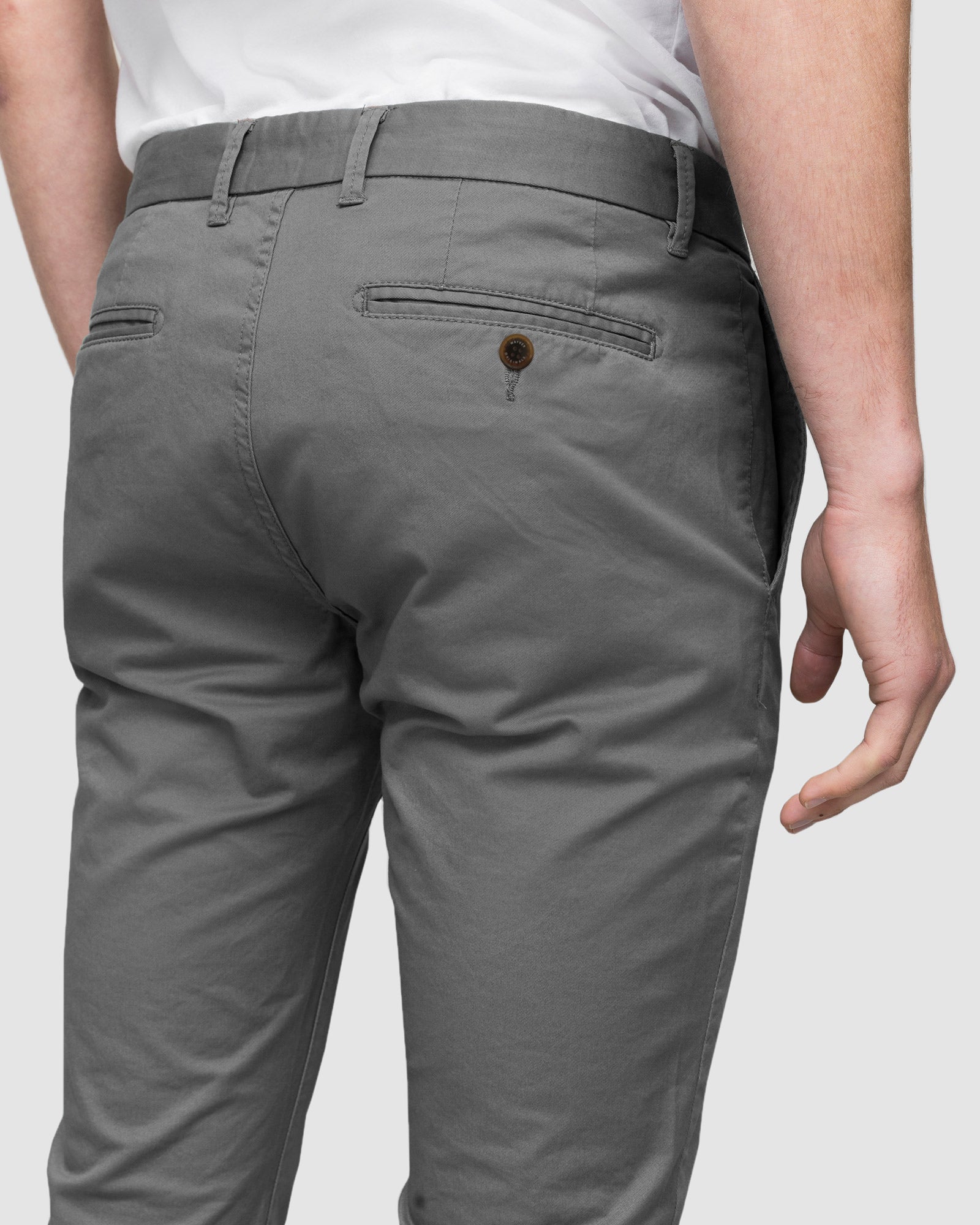 Wayver Men's Slim Fit Chino Pants in Grey Best Seller on The Iconic