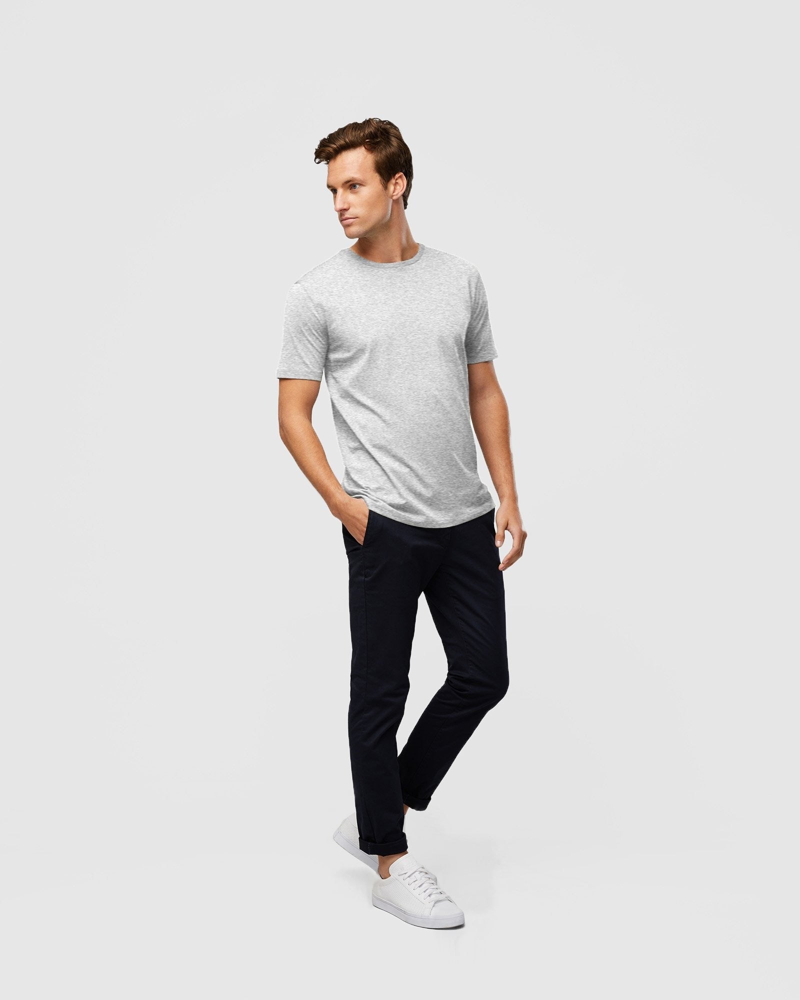 Wayver Essential Crew T-Shirt in Snow