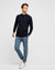 Men's Cotton Navy Crew Neck Knit - Wayver Originals