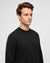 Men's Black Cotton Crew Neck Knit - Wayver Originals