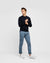 Men's Cotton Navy Crew Neck Knit - Wayver Originals