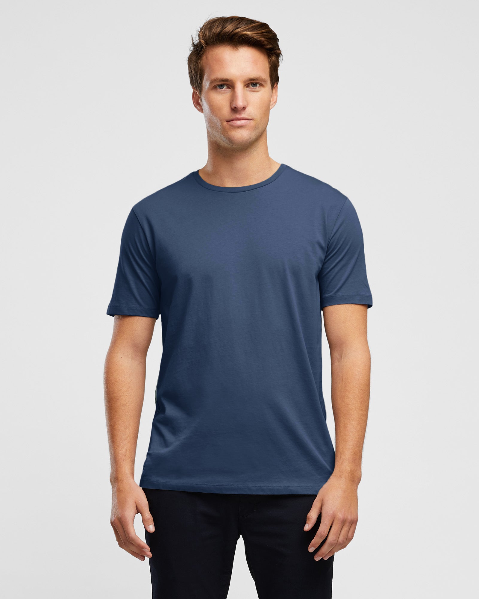 Regular Fit Crew Neck T-Shirt by Wayver - Vintage Indigo