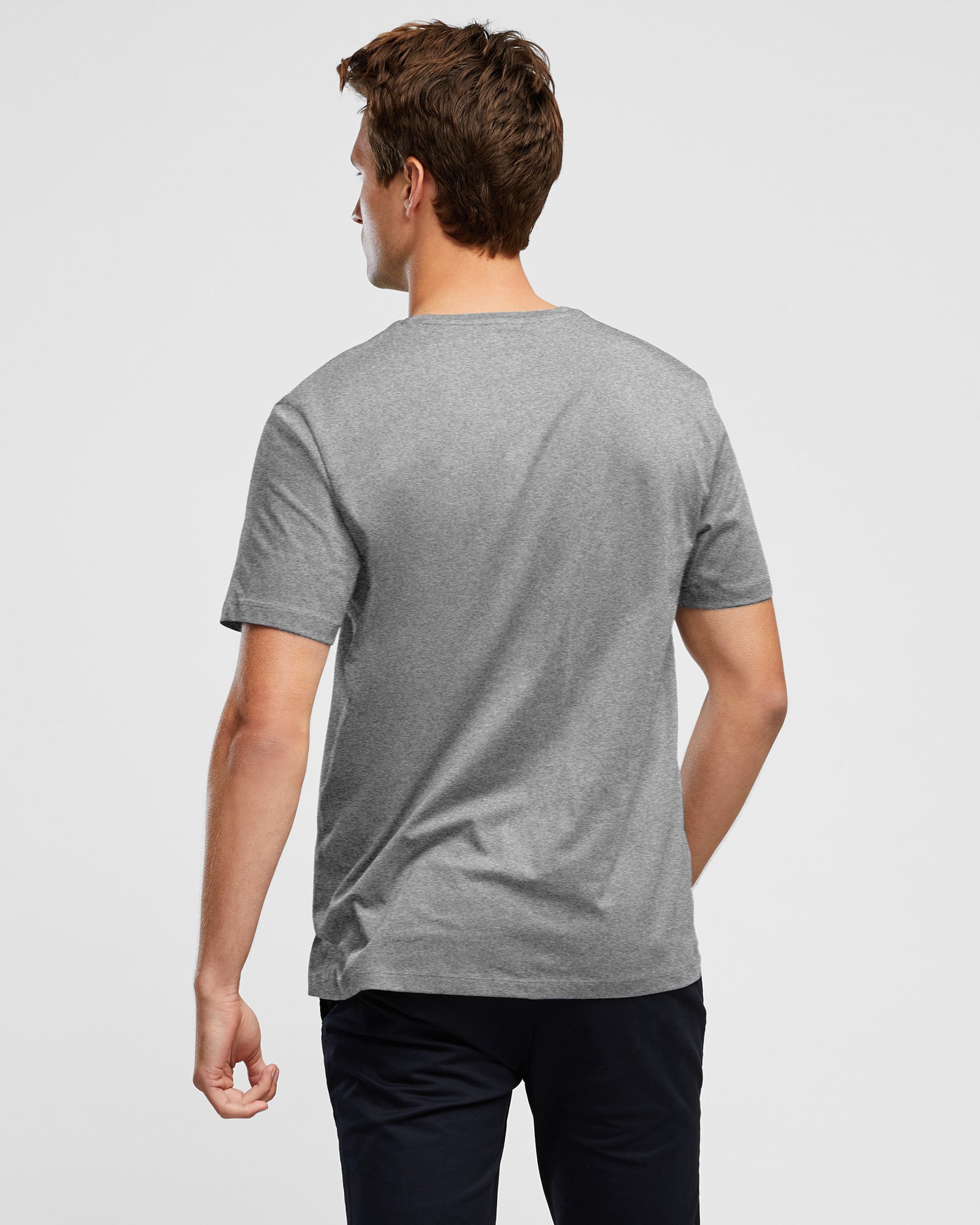 Wayver Grey Marl Crew Neck Men's T-Shirt